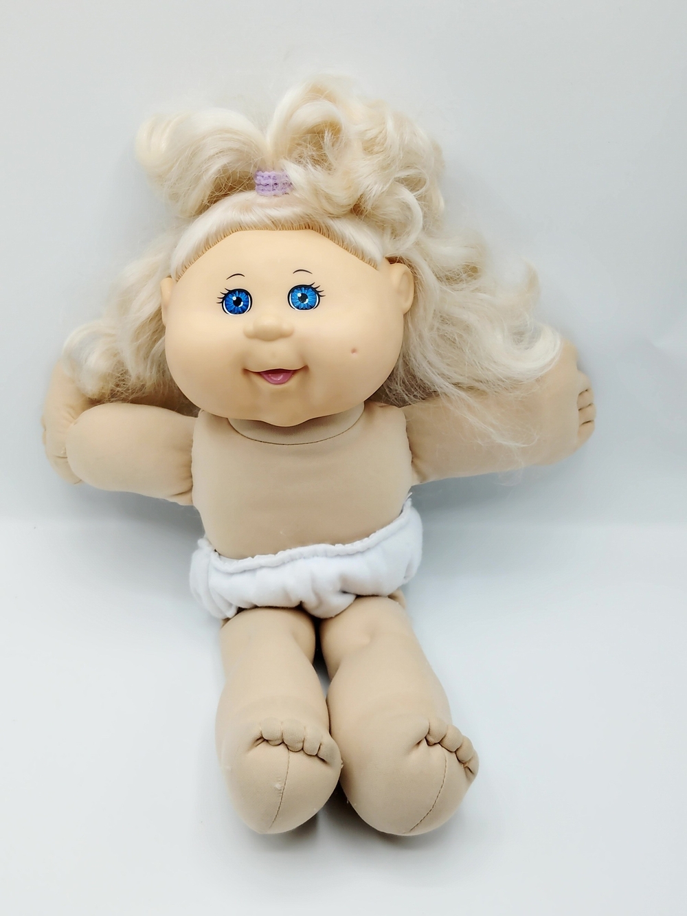 CPK Blonde Hair Blue Eye Plush Baby Doll - Beige Skin